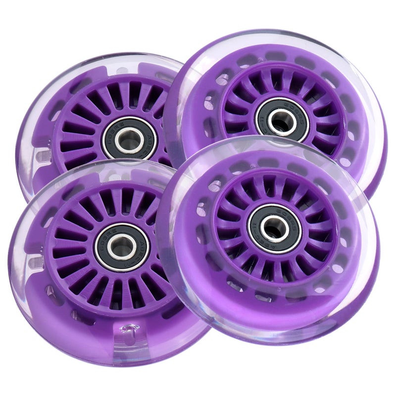 Gladeer 90mm Wiggle Car Polyurethane Replacement Wheels Set Upgrades for PlasmaCar Ride-on Toys Wiggle Car Replacement Wheels, 4-Pack (Purple) - Image 4
